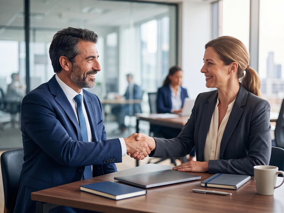 Colloquio di orientamento professionale tra consulente e lavoratore